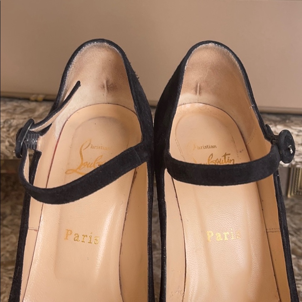 Christian Louboutin Suede Leather Heels - Picture 7 of 8
